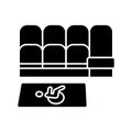 Accessible seating black glyph icon