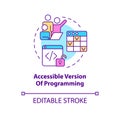 Accessible version of programming concept icon