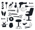 Accessories hairdresser equipment hairdressing vector