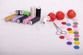 Accessories for hand sewing Royalty Free Stock Photo