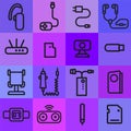 Accessories icons for mobile phone Royalty Free Stock Photo