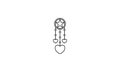 Accessories necklace pendant love lines logo symbol vector icon illustration graphic design