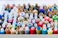 Accessories for sewing. Colored spools of thread