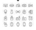 Accessories UI Pixel Perfect Well-crafted Vector Thin Line Icons 48x48 Grid for Web Graphics and Apps. Simple Minimal Royalty Free Stock Photo