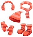 Accessories winter set Royalty Free Stock Photo