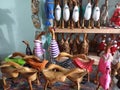 Accessories for wooden duck dolls in Tegallalang Village of Gianyar Regency of Bali, Indonesia