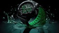 accessory black green wave technology Royalty Free Stock Photo