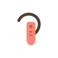 Accessory, Bluetooth, Ear, Headphone, Headset Flat Color Icon. Vector icon banner Template