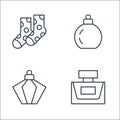 accessory line icons. linear set. quality vector line set such as perfume containter, perfumes, perfume Royalty Free Stock Photo