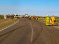 Accident with break marks in the Pilbara, Western Australia