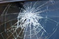 Accident, the broken glass of the car Royalty Free Stock Photo