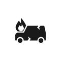 Accident, car, crash, damage icon - Vector. Insurance concept vector illustration.