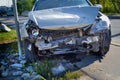 Accident. The car has a front end Royalty Free Stock Photo