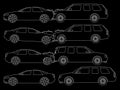 Accident car icons Hand Drawing