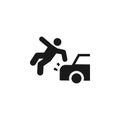 Accident, car, injure, liability icon - Vector. Insurance concept vector illustration.