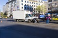 Accident between a car and a tram