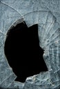 Accident, cracked window glass Royalty Free Stock Photo
