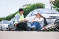 Accident with concept for insurance claim.