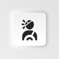 Accident, driver, inure, personal icon - Vector. Insurance neumorphic style vector icon. Royalty Free Stock Photo