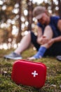 Accident and injury during hiking in nature