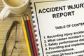 Accident injury reporting Royalty Free Stock Photo