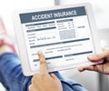 Accident Insurance Application Form Concept Royalty Free Stock Photo