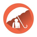 Accident insurance icon.