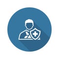 Accident Insurance Icon. Flat Design