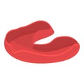 Accident mouthguard icon cartoon vector. Care guard