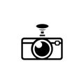 Accident recorder. dashboard camera vector icon