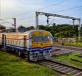 Accident relief Train halts at Railway station in India