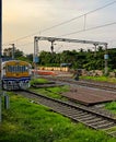 Accident relief Train halts at Railway station in India