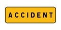 Accident road sign illustration