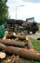 Accident with tractor and tree stumps