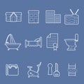 Accommodation amenities icons