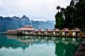 Accommodation for tourists at Cheow Lan lake,Ratchaprapha Dam, Khao Sok National Park
,Suratthani
, Thailand Royalty Free Stock Photo