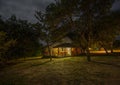 Accomodation hut with tripe colors