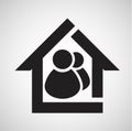 Accomodation icon, vector