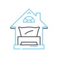 accomodation daily rent line icon, outline symbol, vector illustration, concept sign