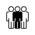 Black solid icon for Accompaniment, company and togetherness Royalty Free Stock Photo