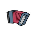 Accordian classical bayan illustration Royalty Free Stock Photo