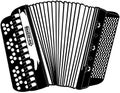 Accordian Musical Instrument cartoon Vector Clipart Royalty Free Stock Photo