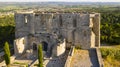 Panorama of the remains of the Saint-FÃÂ©lix de Montceau Abbey in Gigean near SÃÂ¨te in Occitanie.