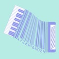 This accordion is also a UPC code for Print or Web Royalty Free Stock Photo