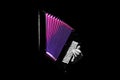 Accordion on black background Royalty Free Stock Photo