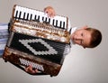 Accordion Boy Royalty Free Stock Photo