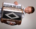 Accordion Boy Royalty Free Stock Photo
