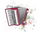 Accordion & floral calligraphy ornament Royalty Free Stock Photo