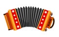 Accordion. Folk musical instrument. Royalty Free Stock Photo