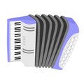 Accordion, harmonic, jew s-harp. Accordion flat icon isolated